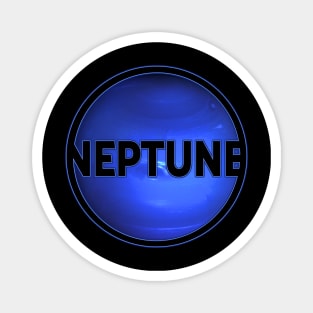 Planet Neptune with lettering gift space idea Magnet